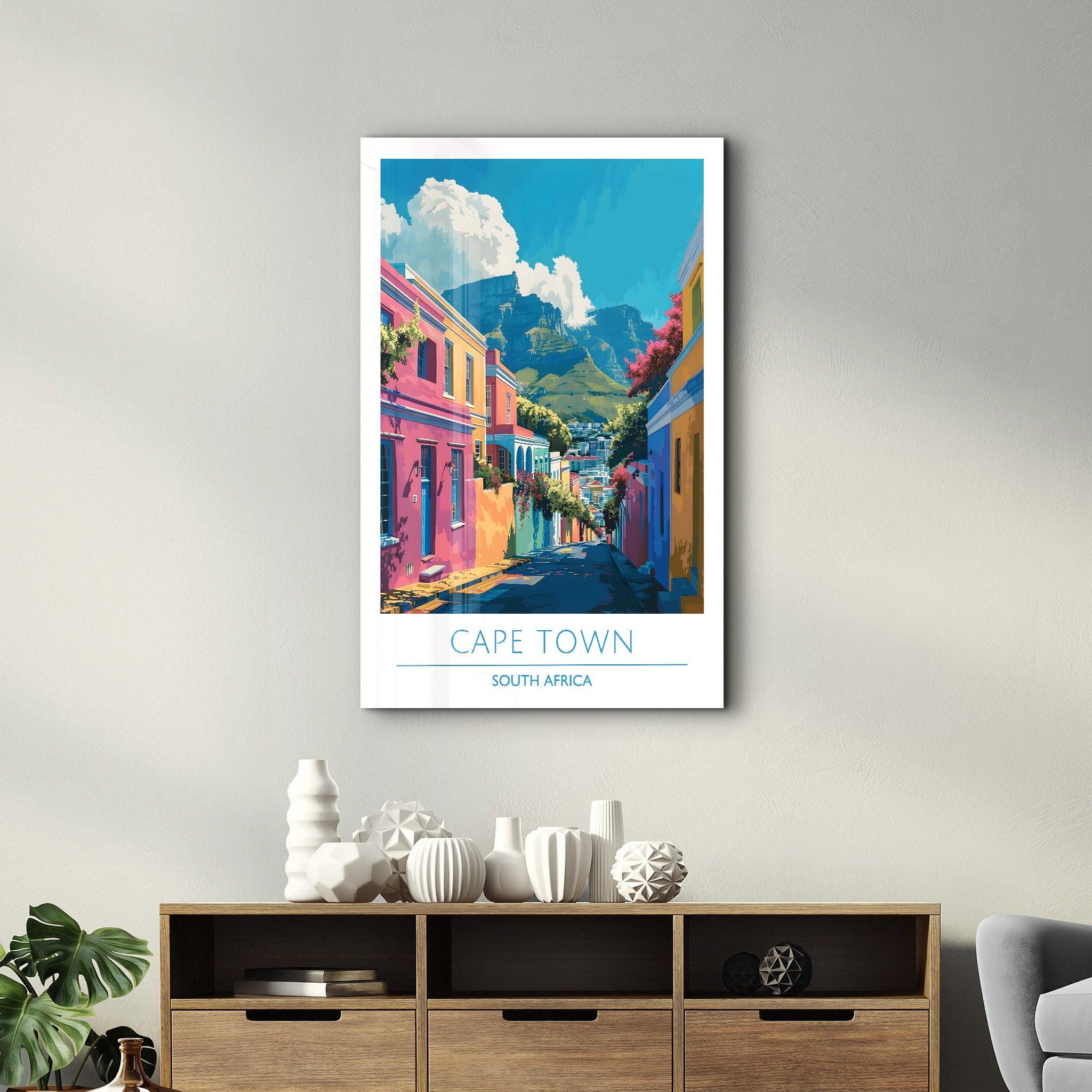 Cape Town South Africa-Travel Posters | Glass Wall Art - Artdesigna