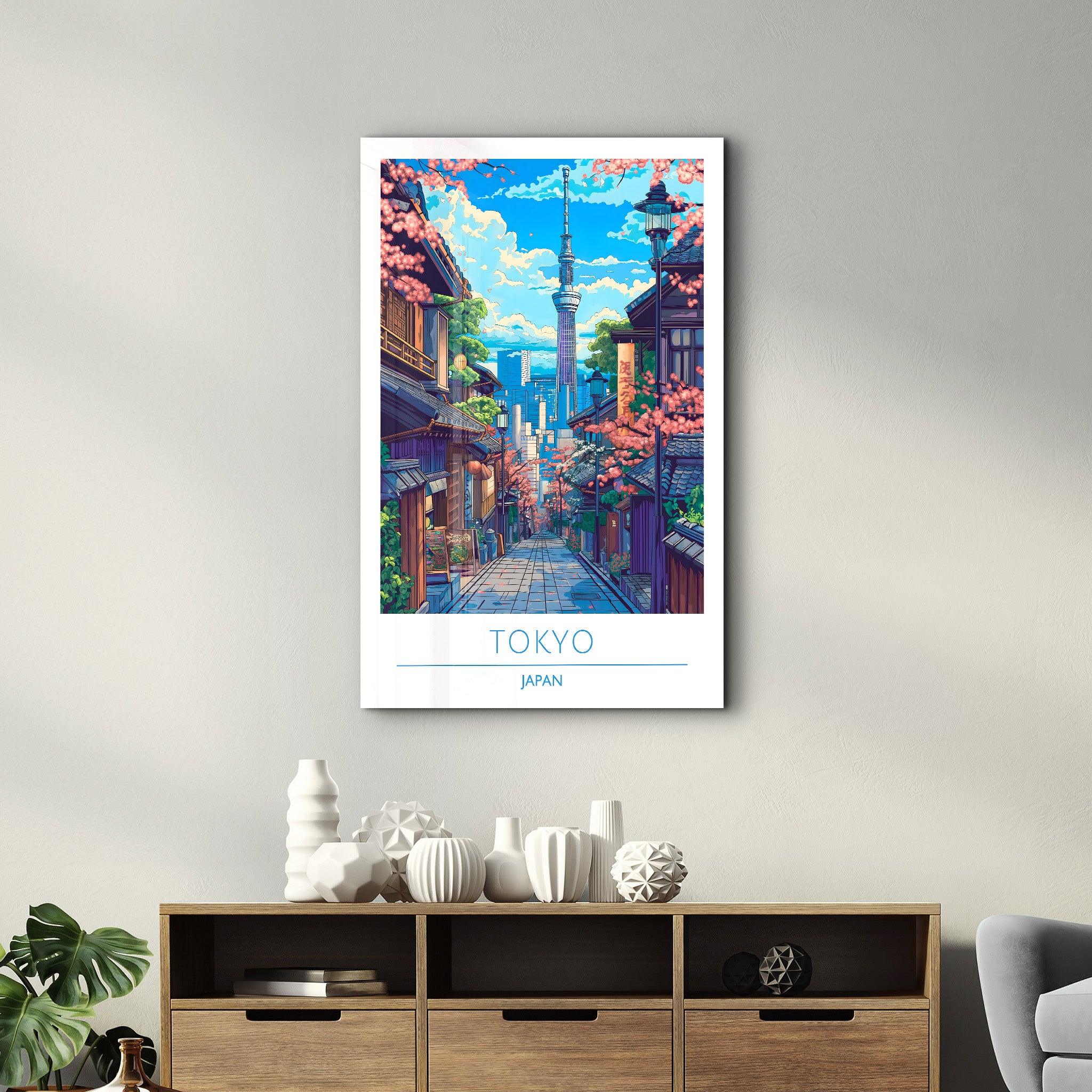 Tokyo Japan-Travel Posters | Glass Wall Art - Artdesigna