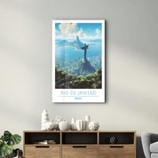 Rio De Janiero Brazil-Travel Posters | Glass Wall Art - Artdesigna