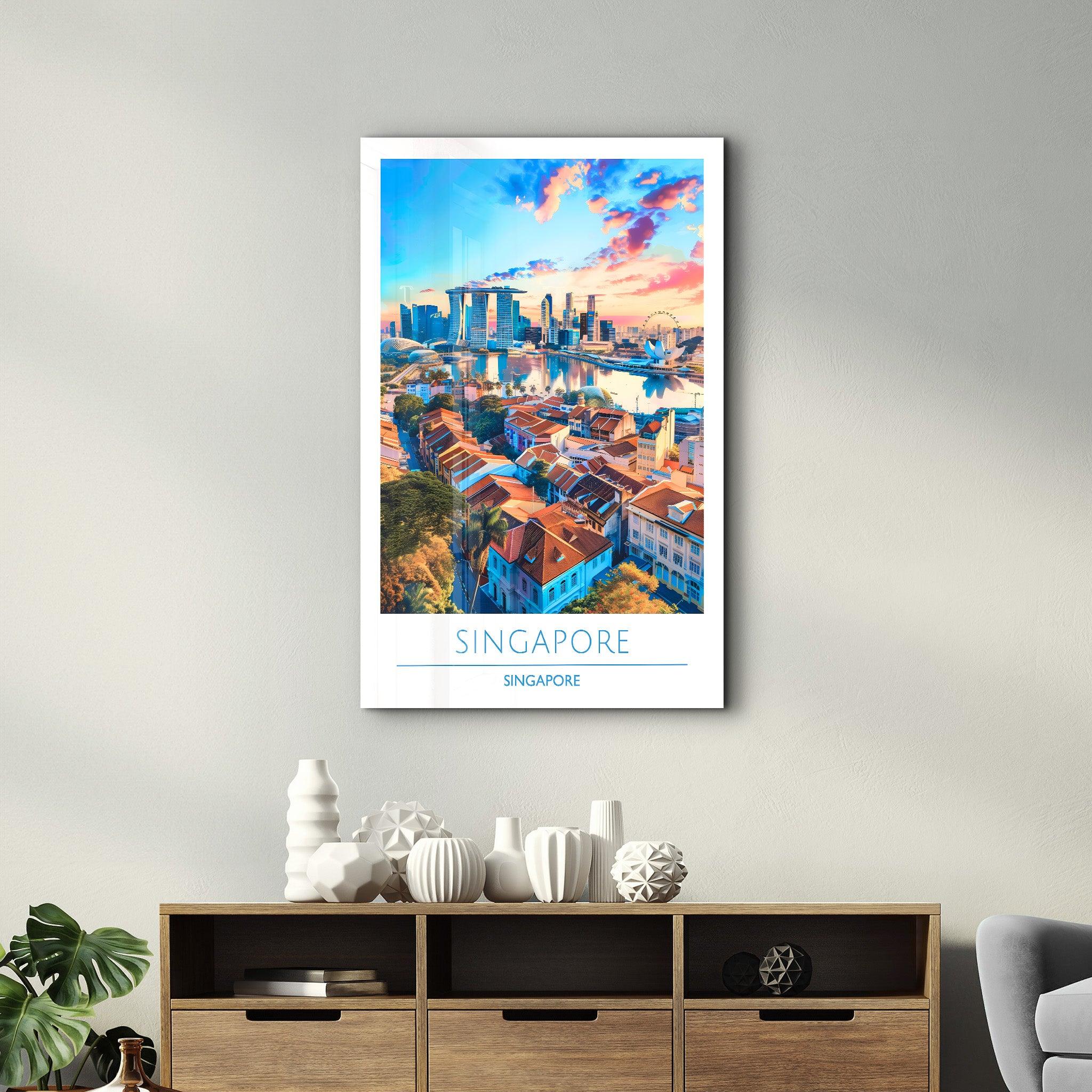 Singapore Singapore-Travel Posters | Glass Wall Art - Artdesigna