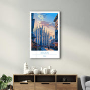 Milan Italy-Travel Posters | Glass Wall Art - Artdesigna