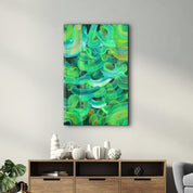 Greeny - Hand-drawn Image | Glass Wall Art - Artdesigna