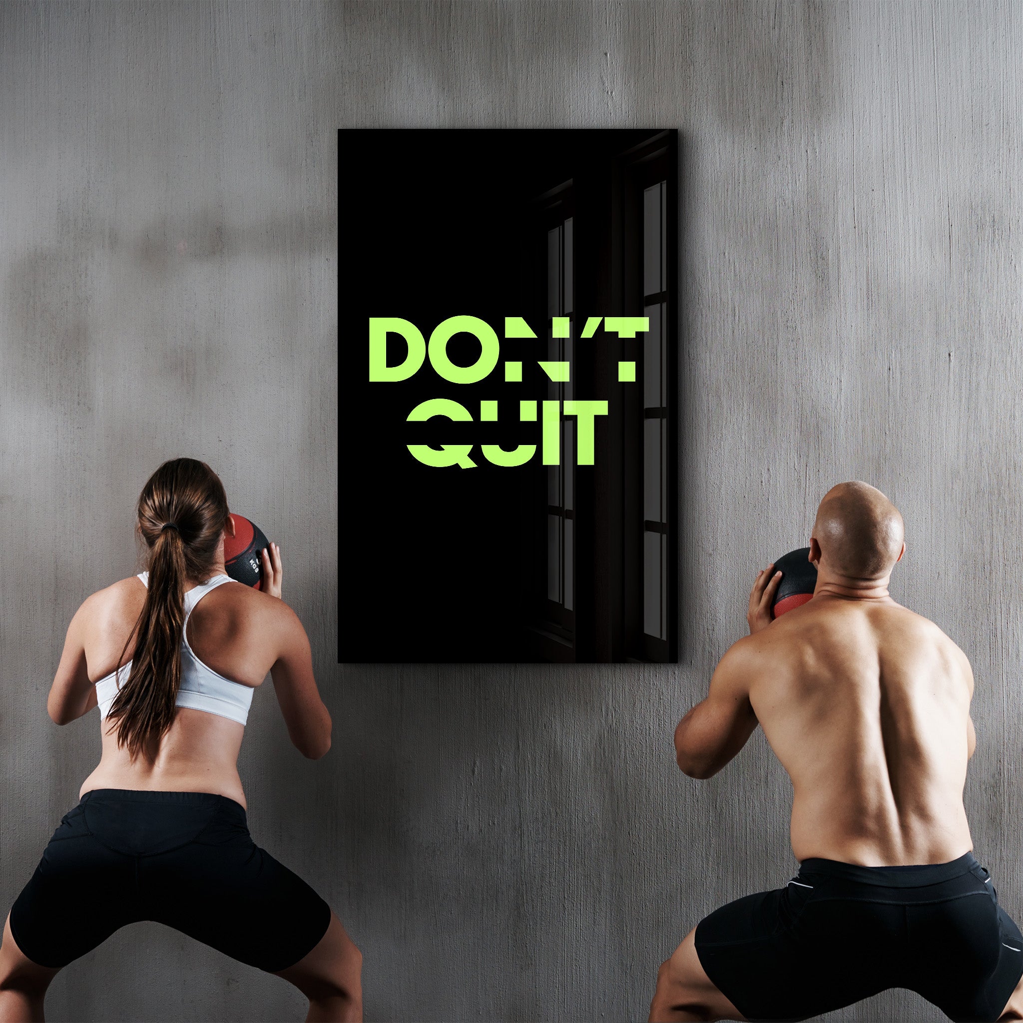 Don't Quit and Do It | Motivational Glass Wall Art - Artdesigna