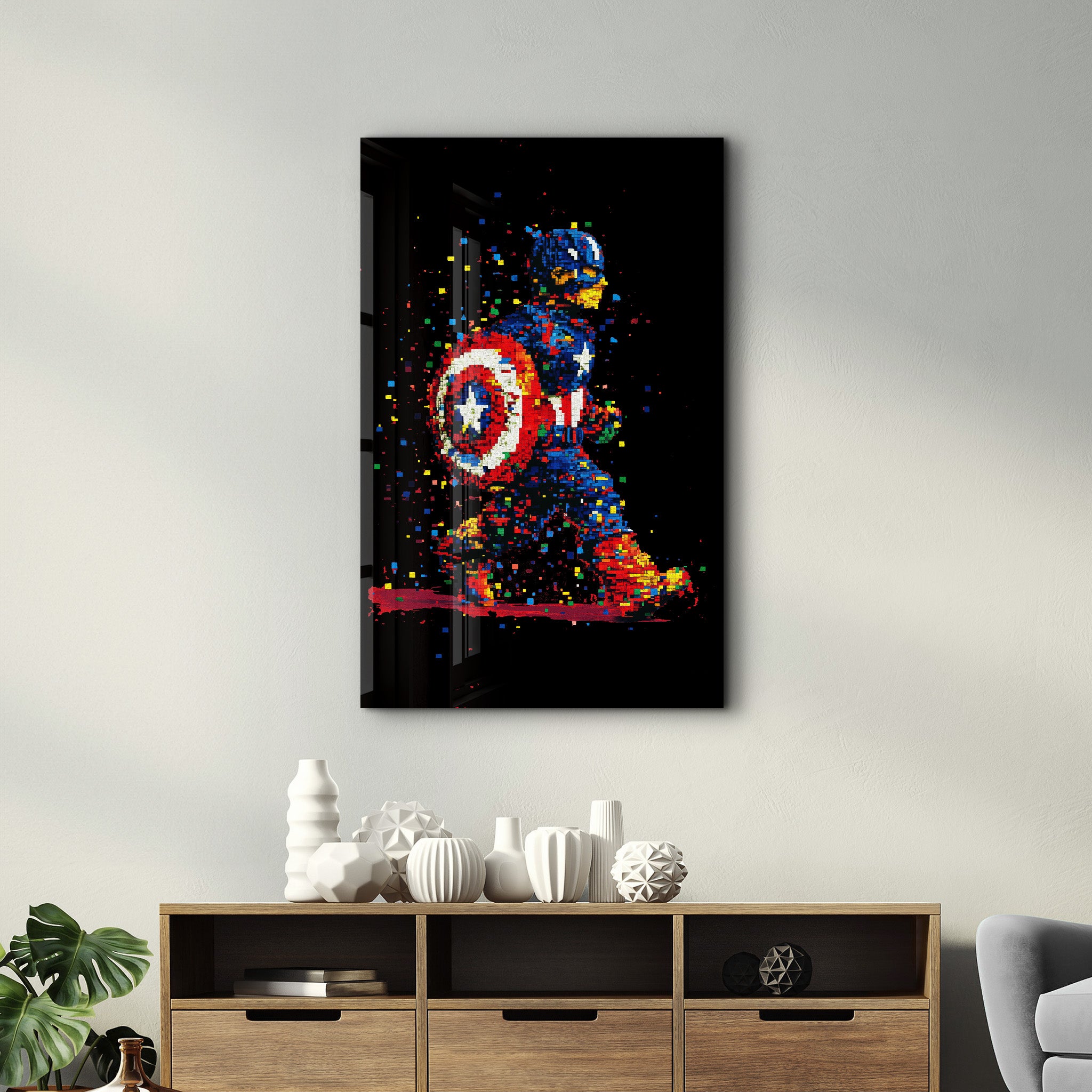 Pixel CPTN | Designers Collection Glass Wall Art