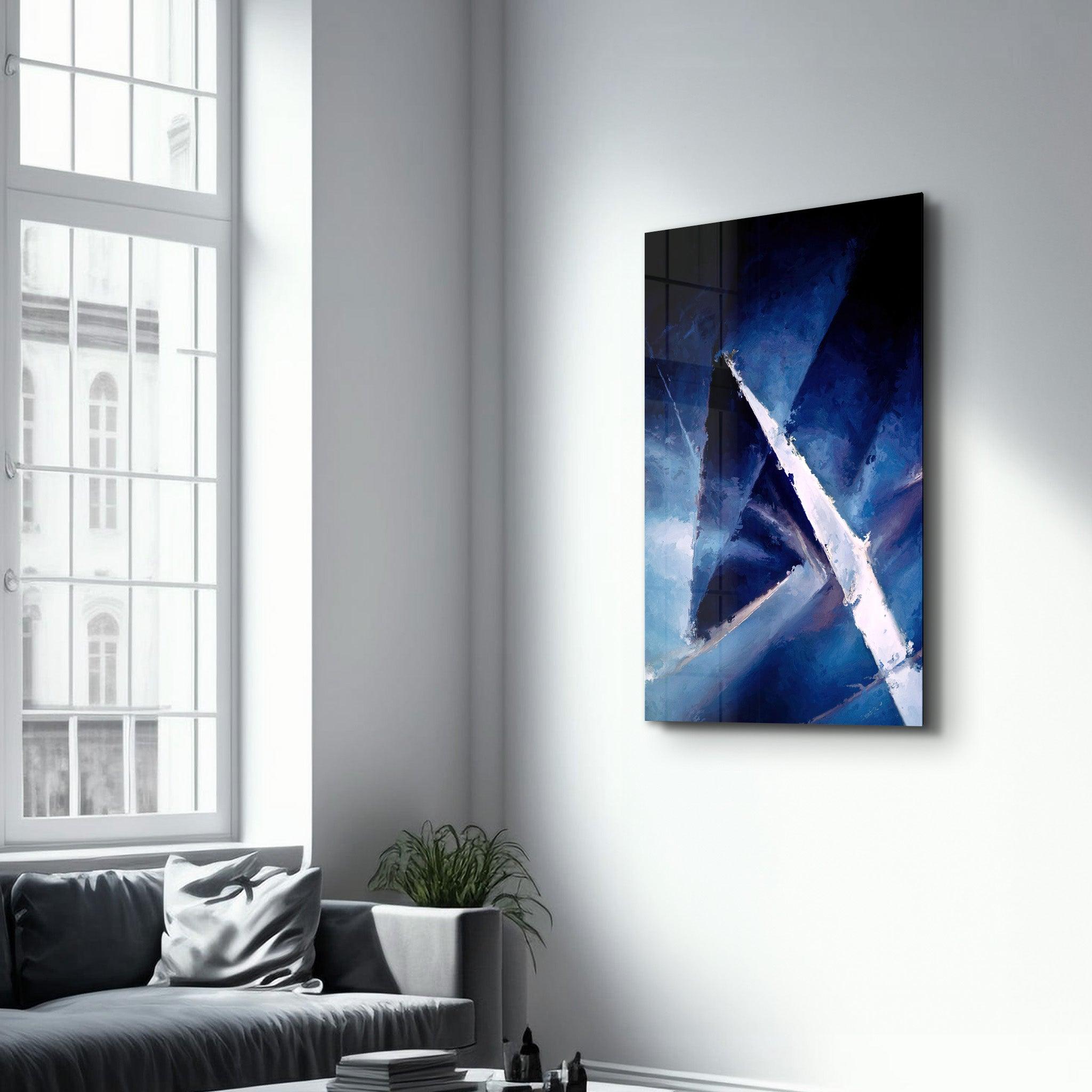 Fuzzy Ice | Glass Wall Art - Artdesigna