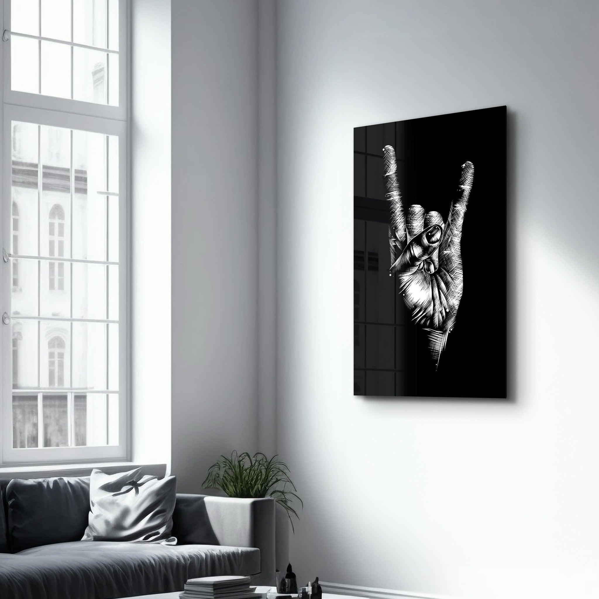 Forever Rock N Roll | Glass Wall Art - Artdesigna