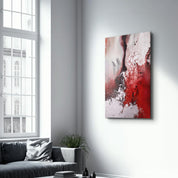 Bird's Eye In Red V2 | Glass Wall Art - Artdesigna