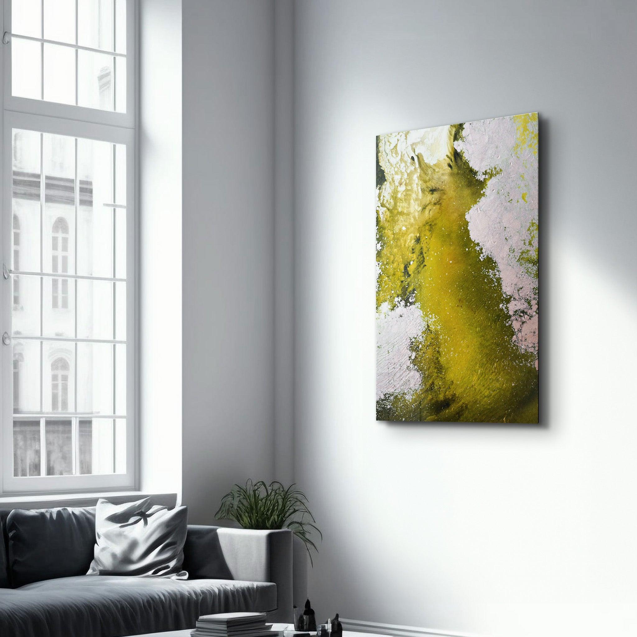 Bird's Eye In Yellow | Glass Wall Art - Artdesigna