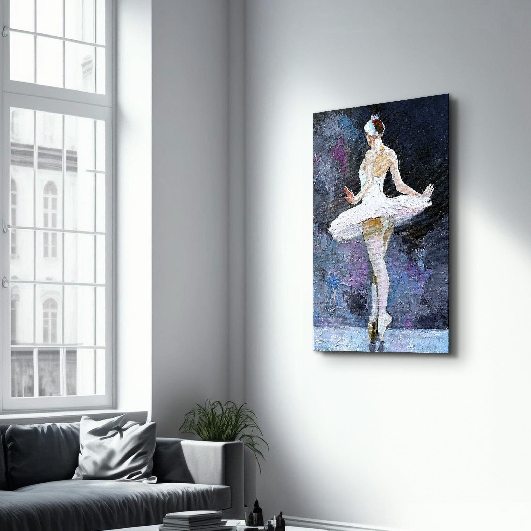 Ballerina | Glass Wall Art - Artdesigna