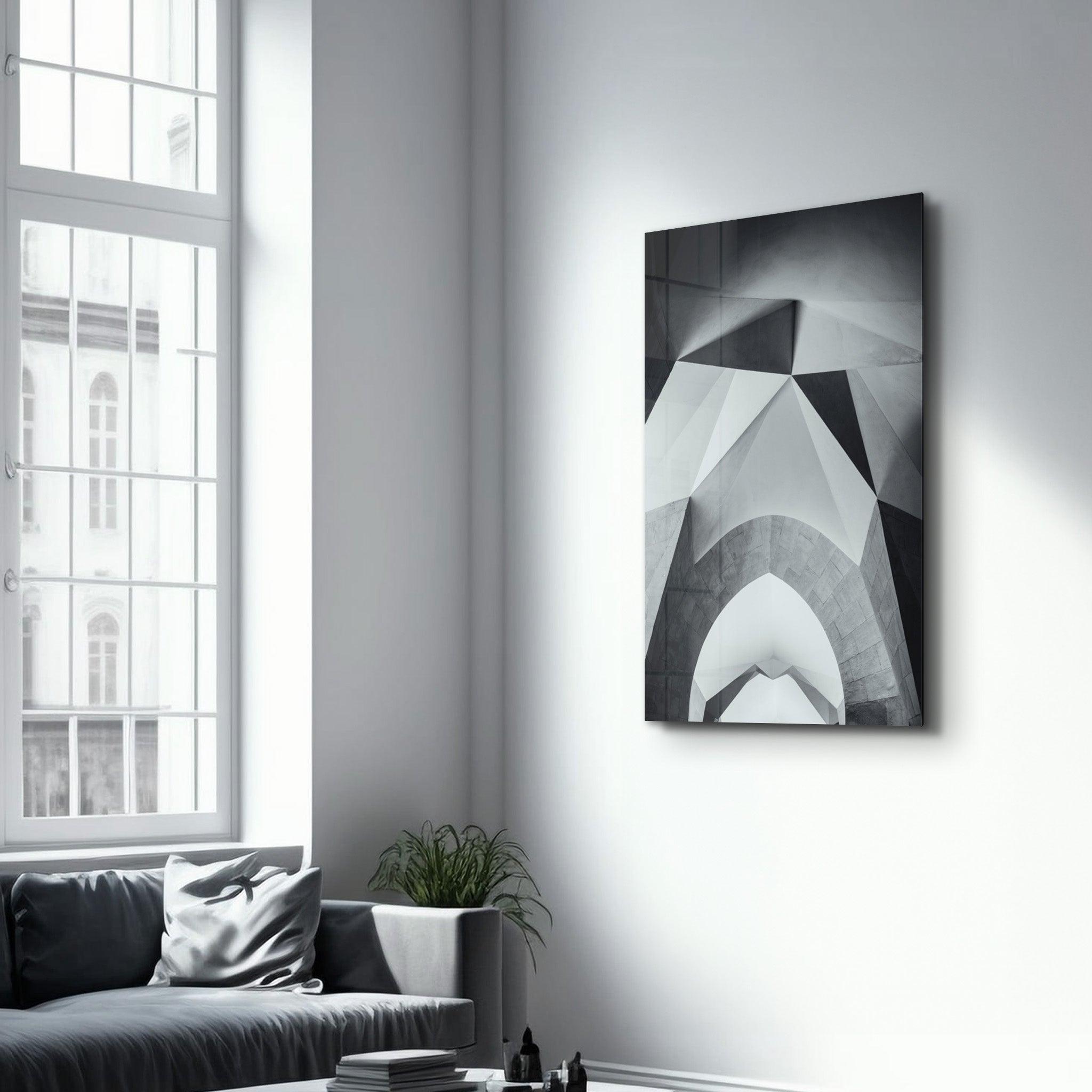 Geometric Shapes | Glass Wall Art - Artdesigna