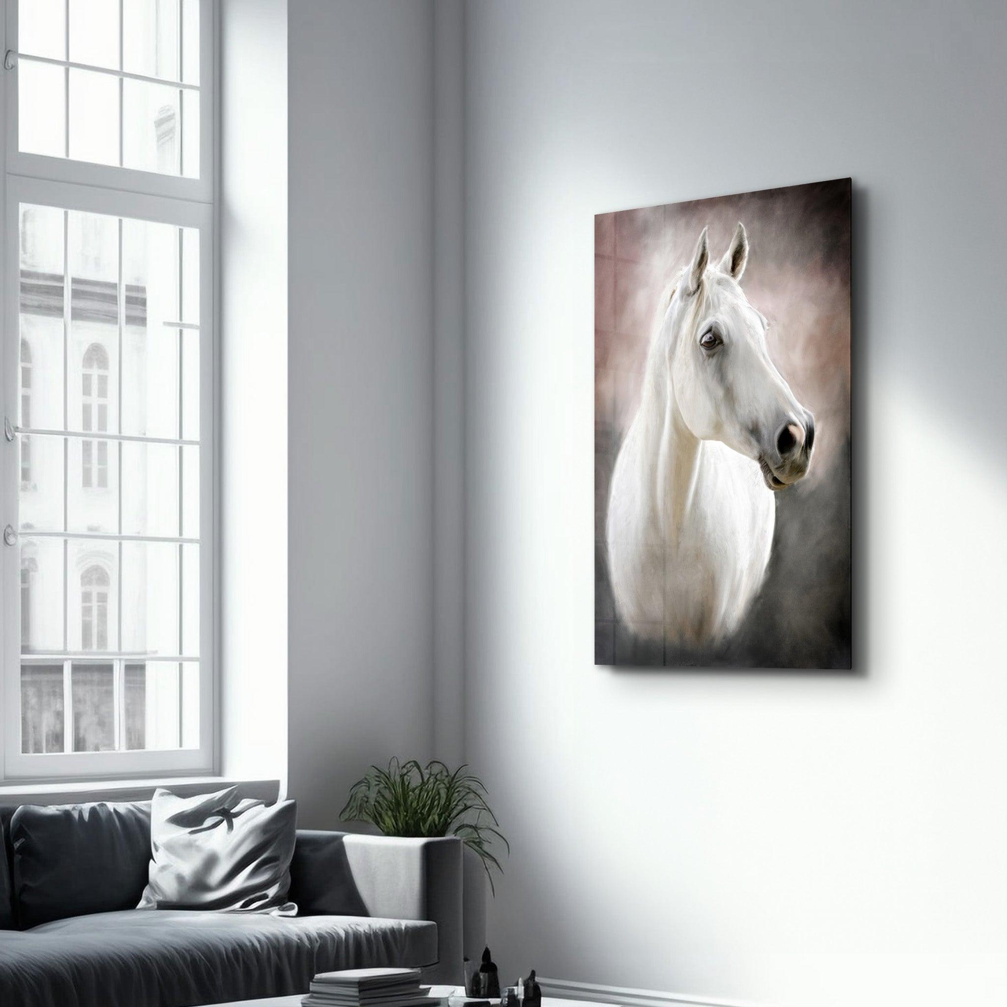 Horse | Glass Wall Art - Artdesigna