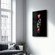 Modern Line Abstract V8 | Glass Wall Art - Artdesigna