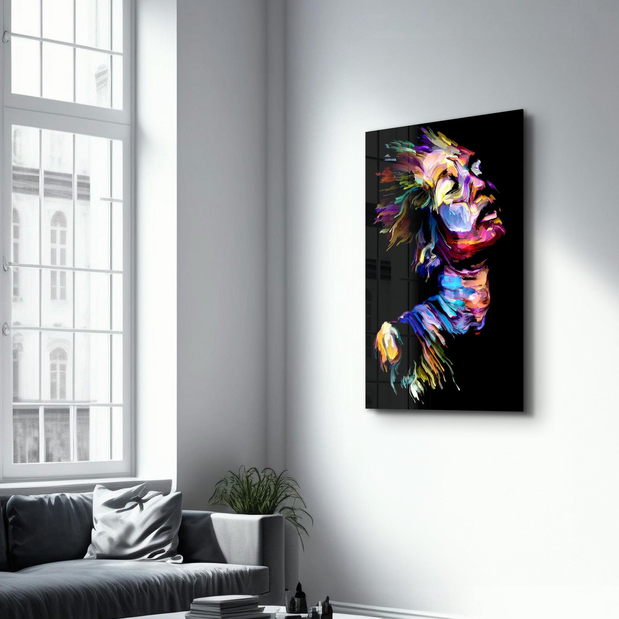 AbstractMan | Glass Wall Art - Artdesigna