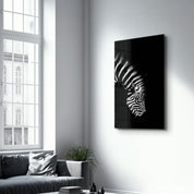 Young Zebra | Glass Wall Art - Artdesigna