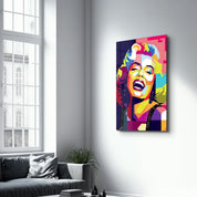 Marilyn | Glass Wall Art - Artdesigna