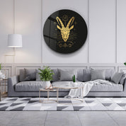 Zodiac Symbols - Rounded Glass Wall Art - Artdesigna