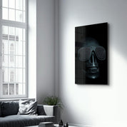 Black Skull | Glass Wall Art - Artdesigna