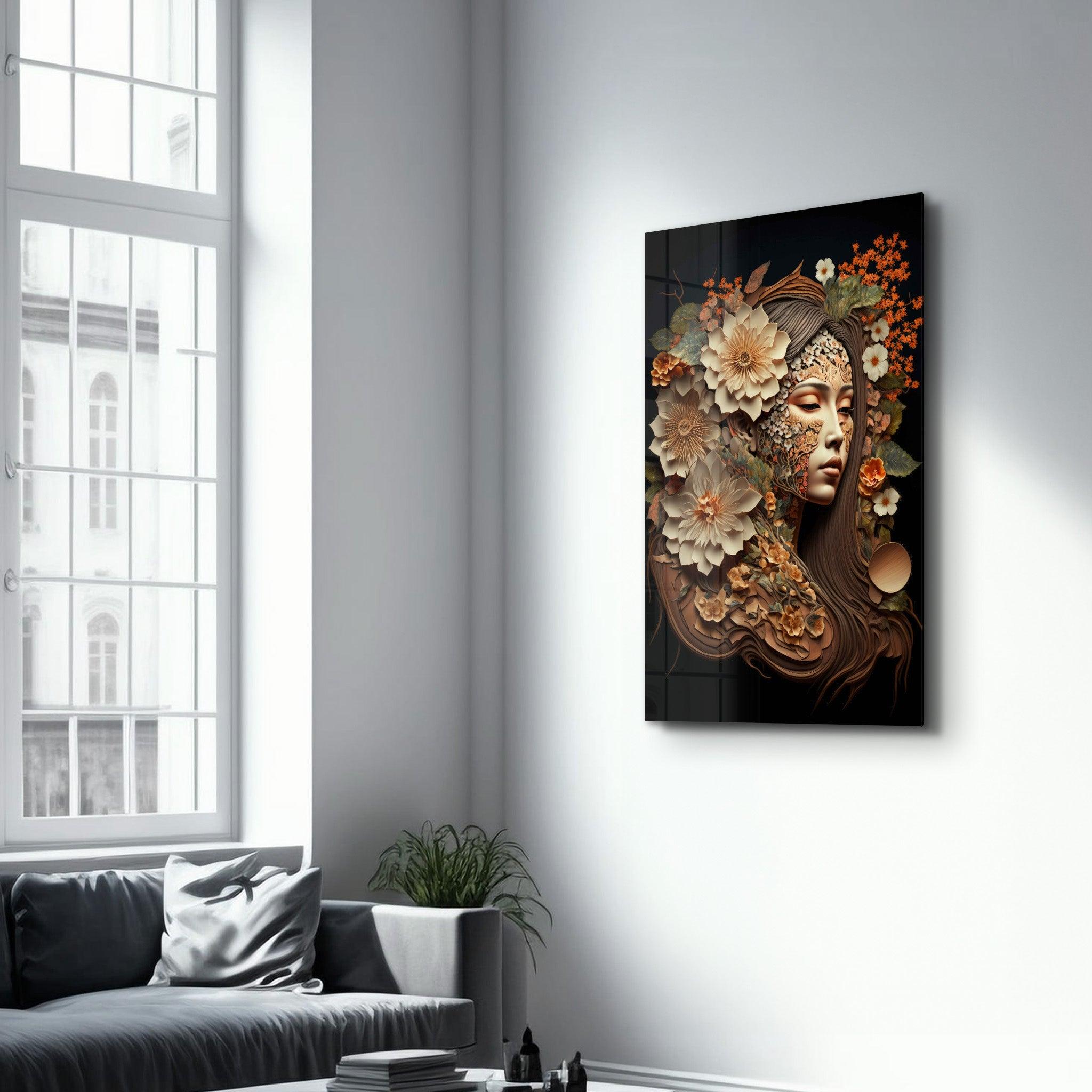 Queen of Nature | Secret World Collection Glass Wall Art - Artdesigna