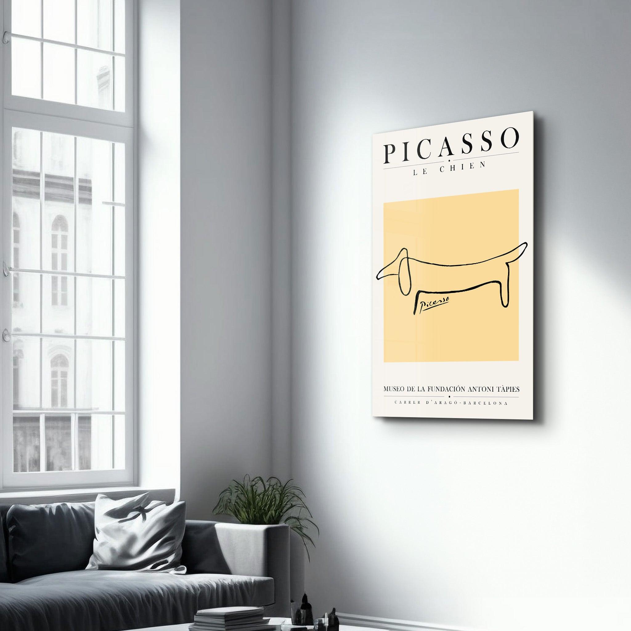 Pablo Picasso - Le Chien | Gallery Print Collection Glass Wall Art - Artdesigna