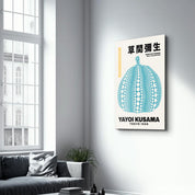 Yayoi Kusama Blue - Tokyo - 1998 | Gallery Print Collection Glass Wall Art - Artdesigna