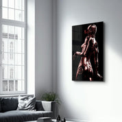 Robo Girl Bronze | Designer's Collection Glass Wall Art - Artdesigna