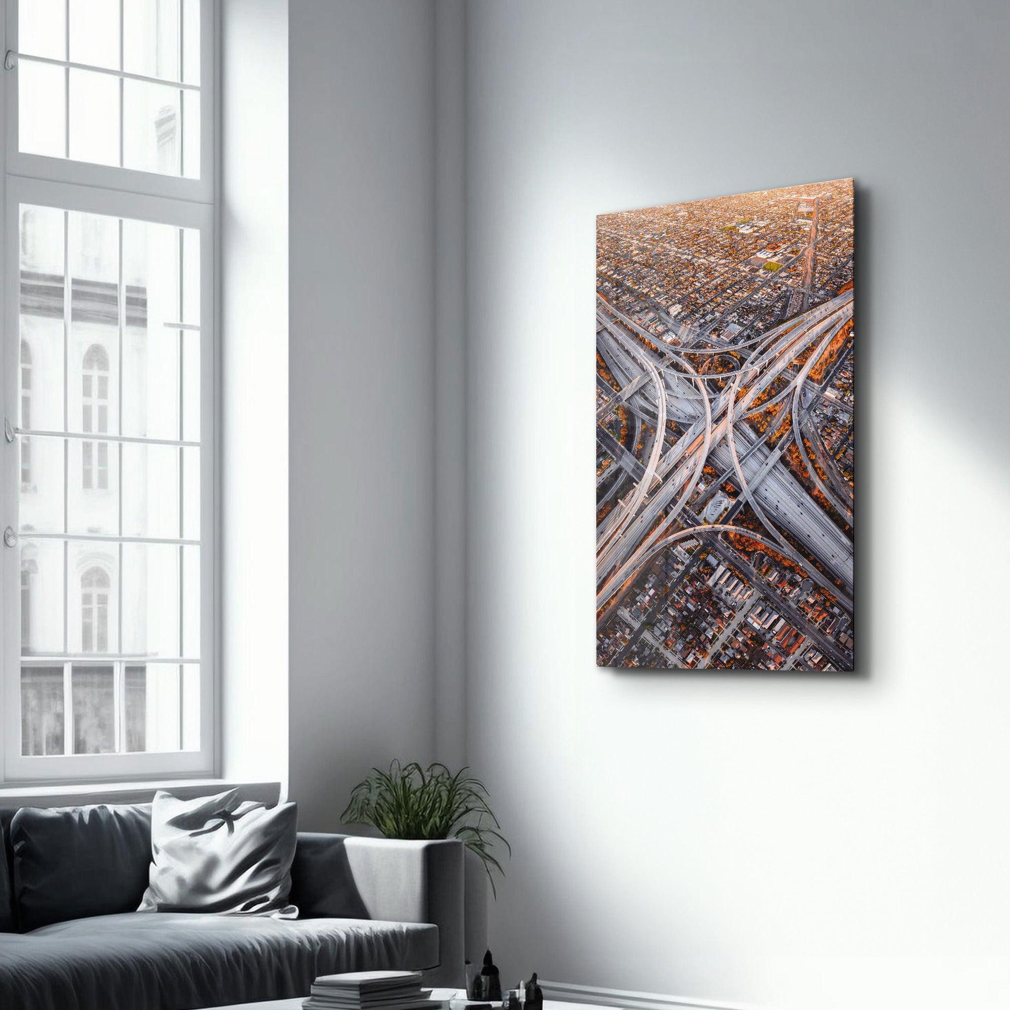 Judge Harry Pregerson Interchange LA, USA | Glass Wall Art - Artdesigna