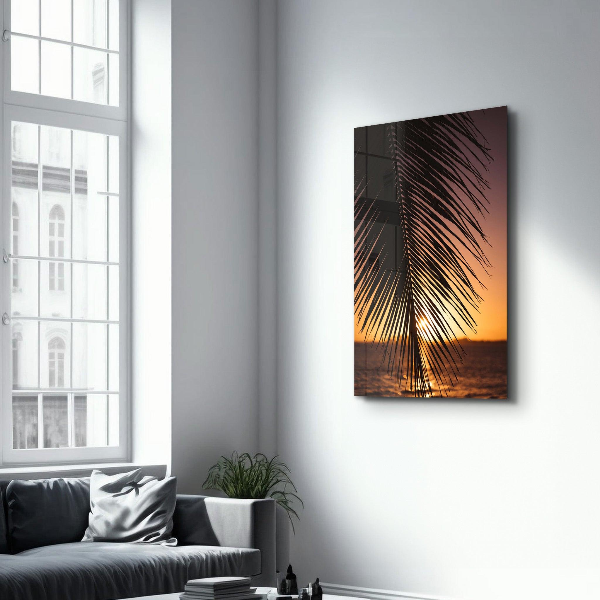 Key Biscayne Sunset, USA | Glass Wall Art - Artdesigna