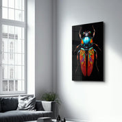 Mystic Bug | Designers Collection Glass Wall Art - Artdesigna