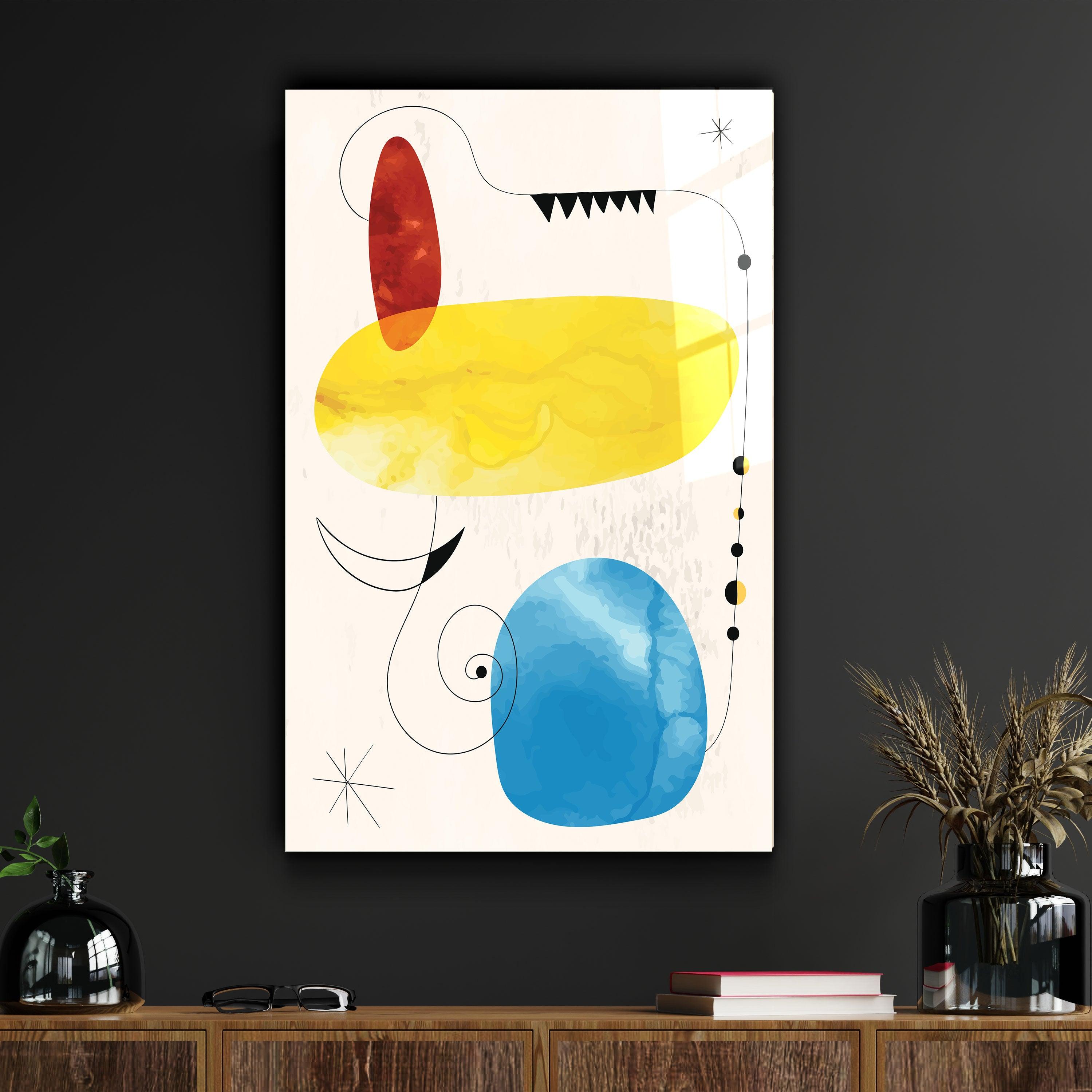 Colorful Modern Shapes 2 | Glass Wall Art - Artdesigna