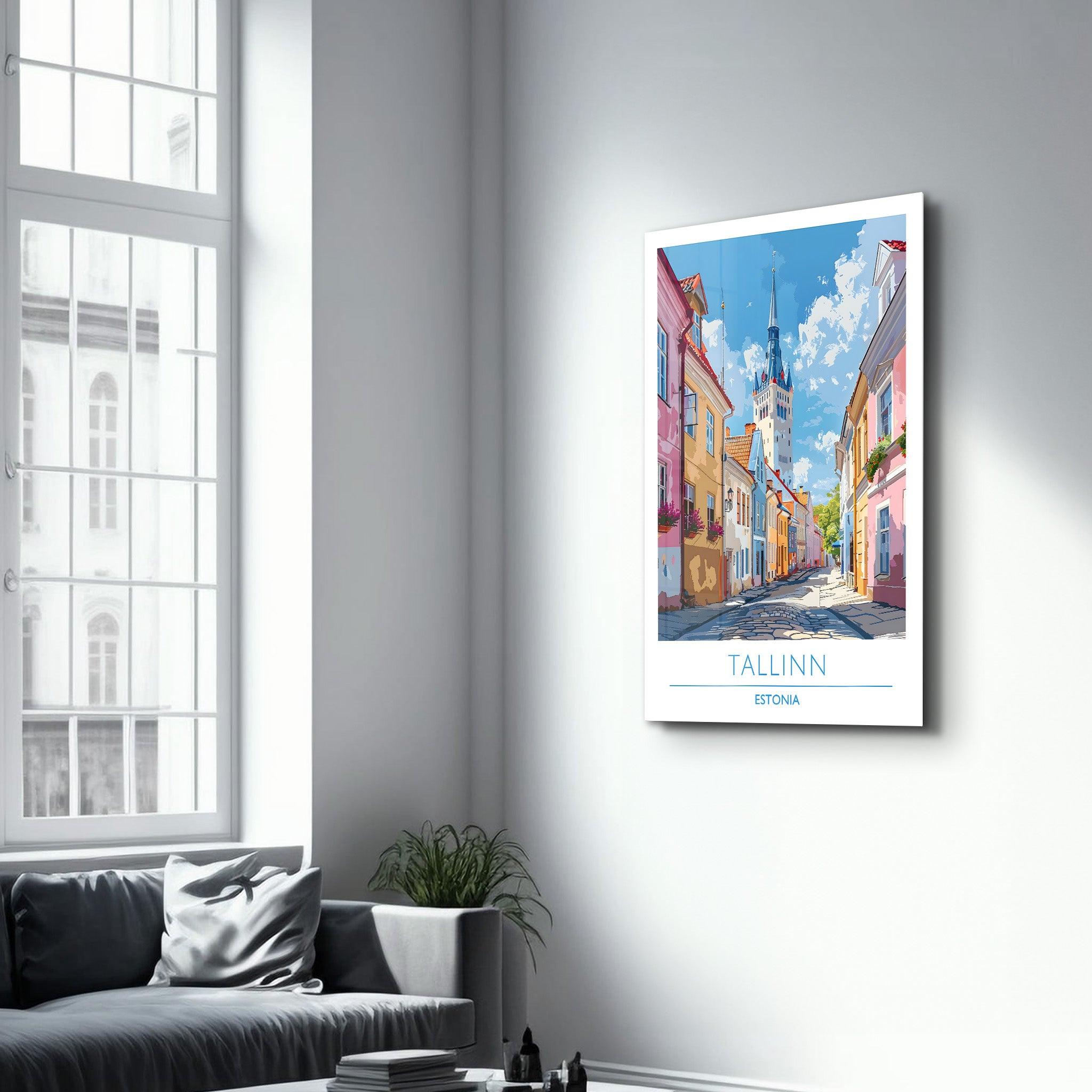 Talinn Estonia-Travel Posters | Glass Wall Art - Artdesigna