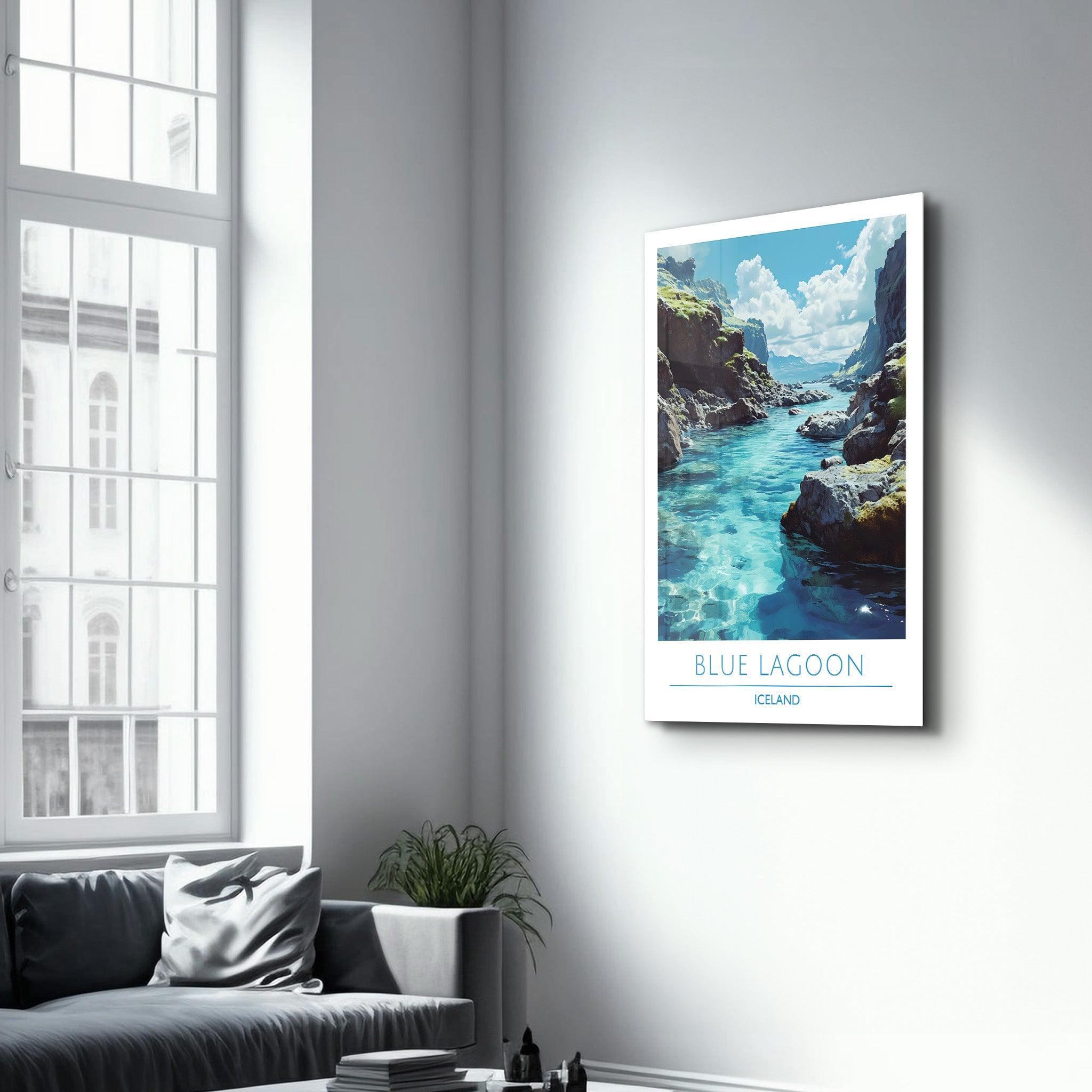 Blue Lagoon Iceland-Travel Posters | Glass Wall Art - Artdesigna