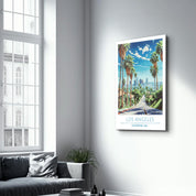 Los Angeles-California USA-Travel Posters | Glass Wall Art - Artdesigna