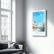 St. Marks Sqaure-Venice Italy-Travel Posters | Glass Wall Art - Artdesigna