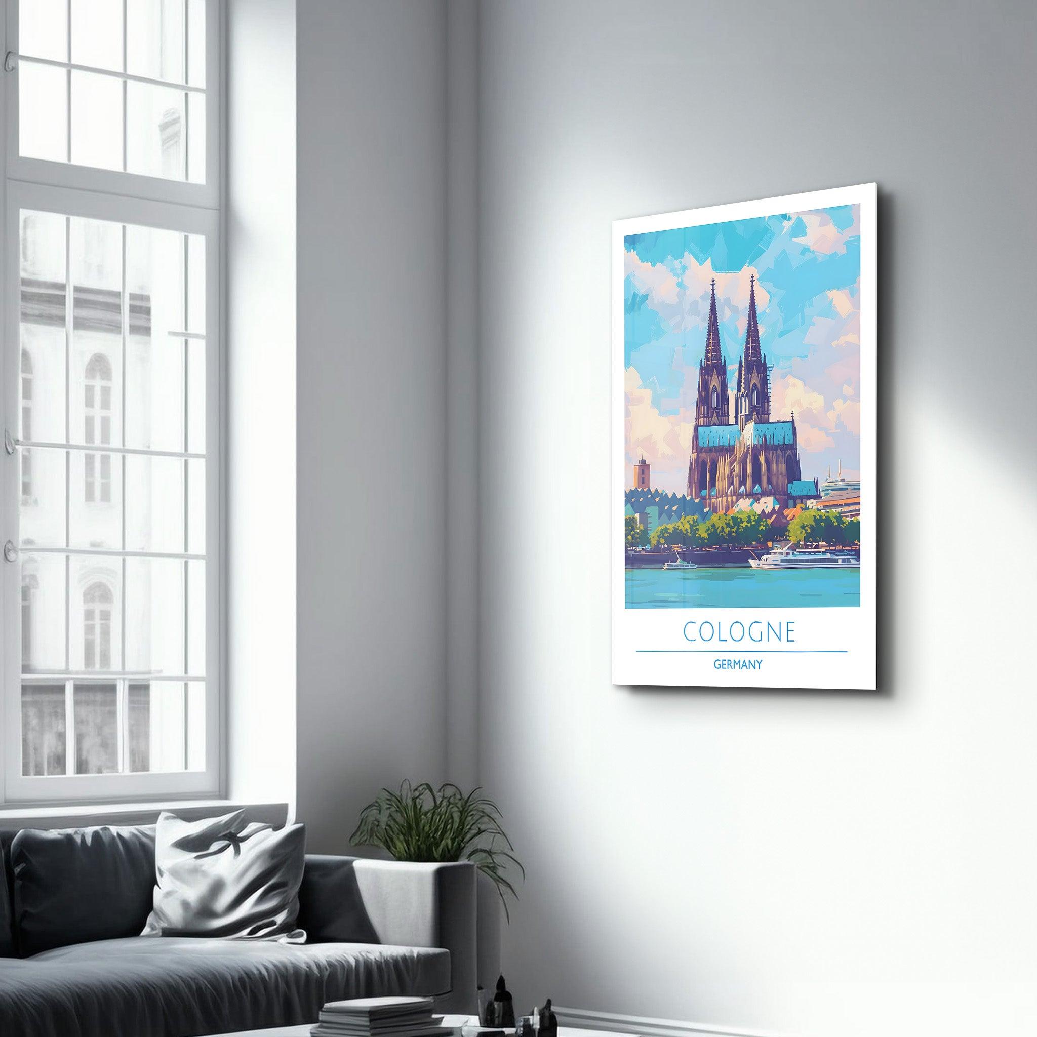 Cologne Germany-Travel Posters | Glass Wall Art - Artdesigna