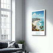 Malibu-California USA-Travel Posters | Glass Wall Art - Artdesigna