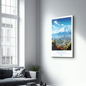 Santiago Chili-Travel Posters | Glass Wall Art - Artdesigna