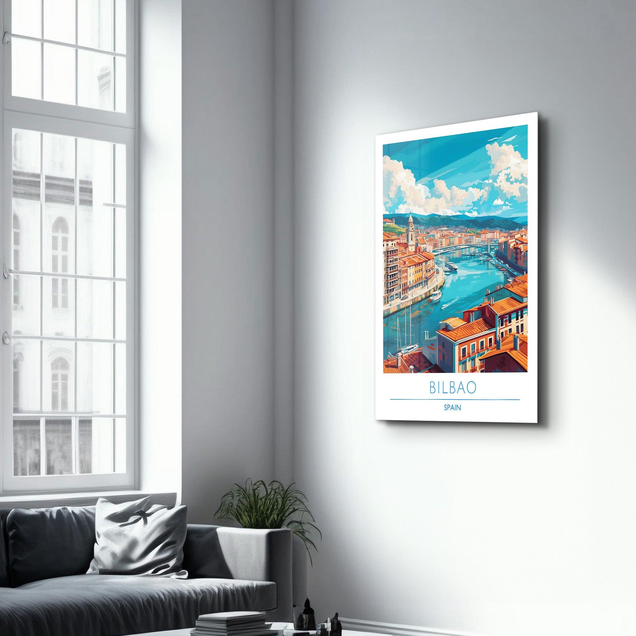 Bilbao Spain 1-Travel Posters | Glass Wall Art - Artdesigna