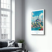 Istanbul Turkey-Travel Posters | Glass Wall Art - Artdesigna