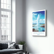 Geysir Strokkur Iceland-Travel Posters | Glass Wall Art - Artdesigna