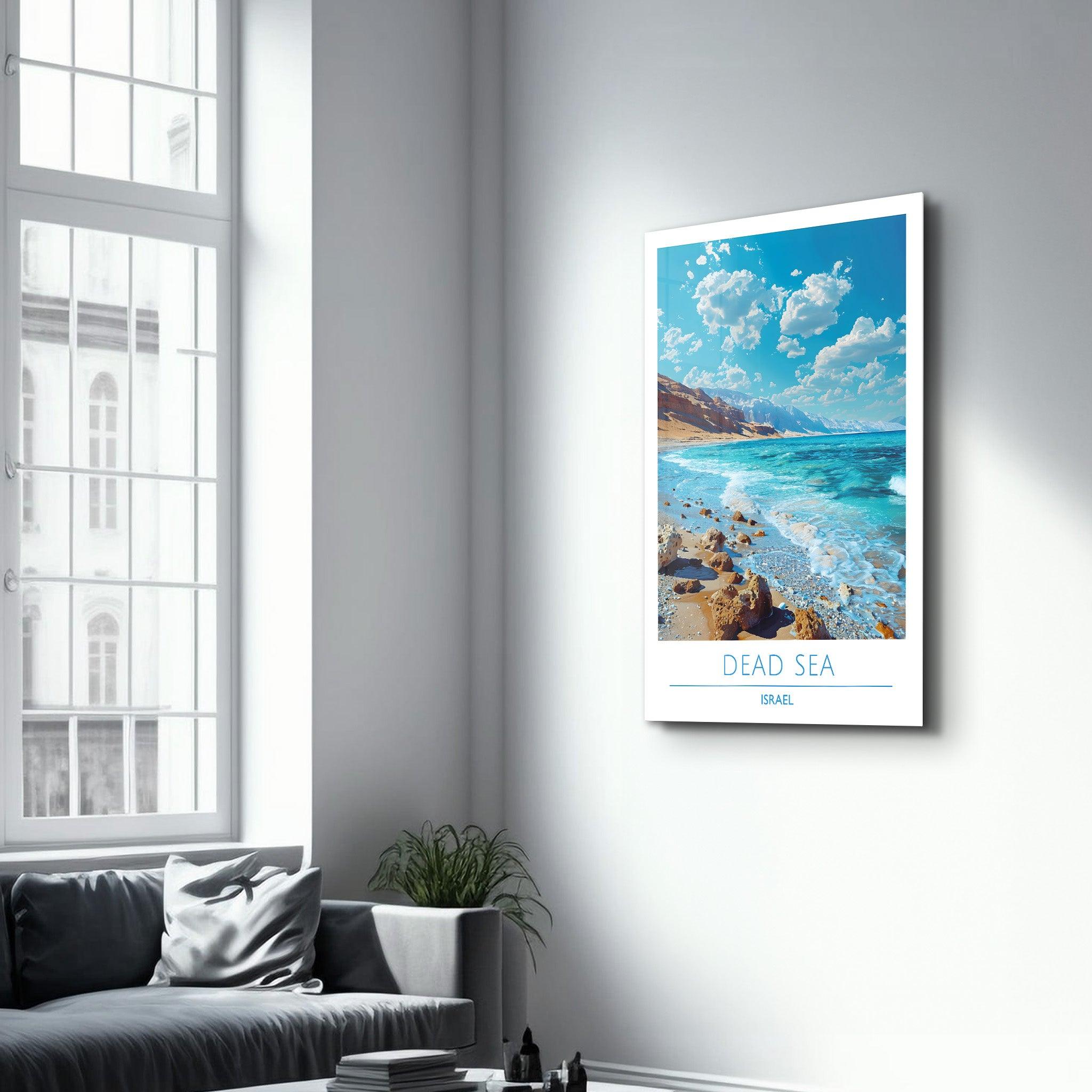 Dead Sea Isreal-Travel Posters | Glass Wall Art - Artdesigna