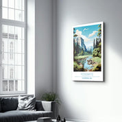 Yosemite-California USA-Travel Posters | Glass Wall Art - Artdesigna