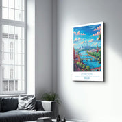 London England 1-Travel Posters | Glass Wall Art - Artdesigna