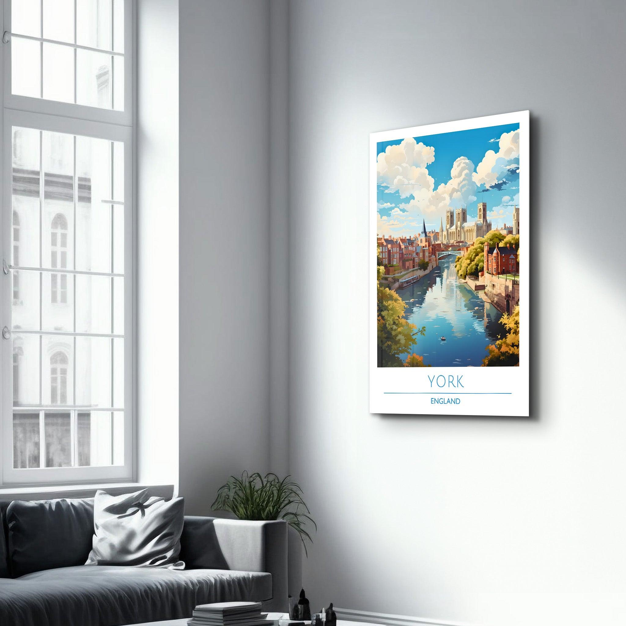 York England-Travel Posters | Glass Wall Art - Artdesigna