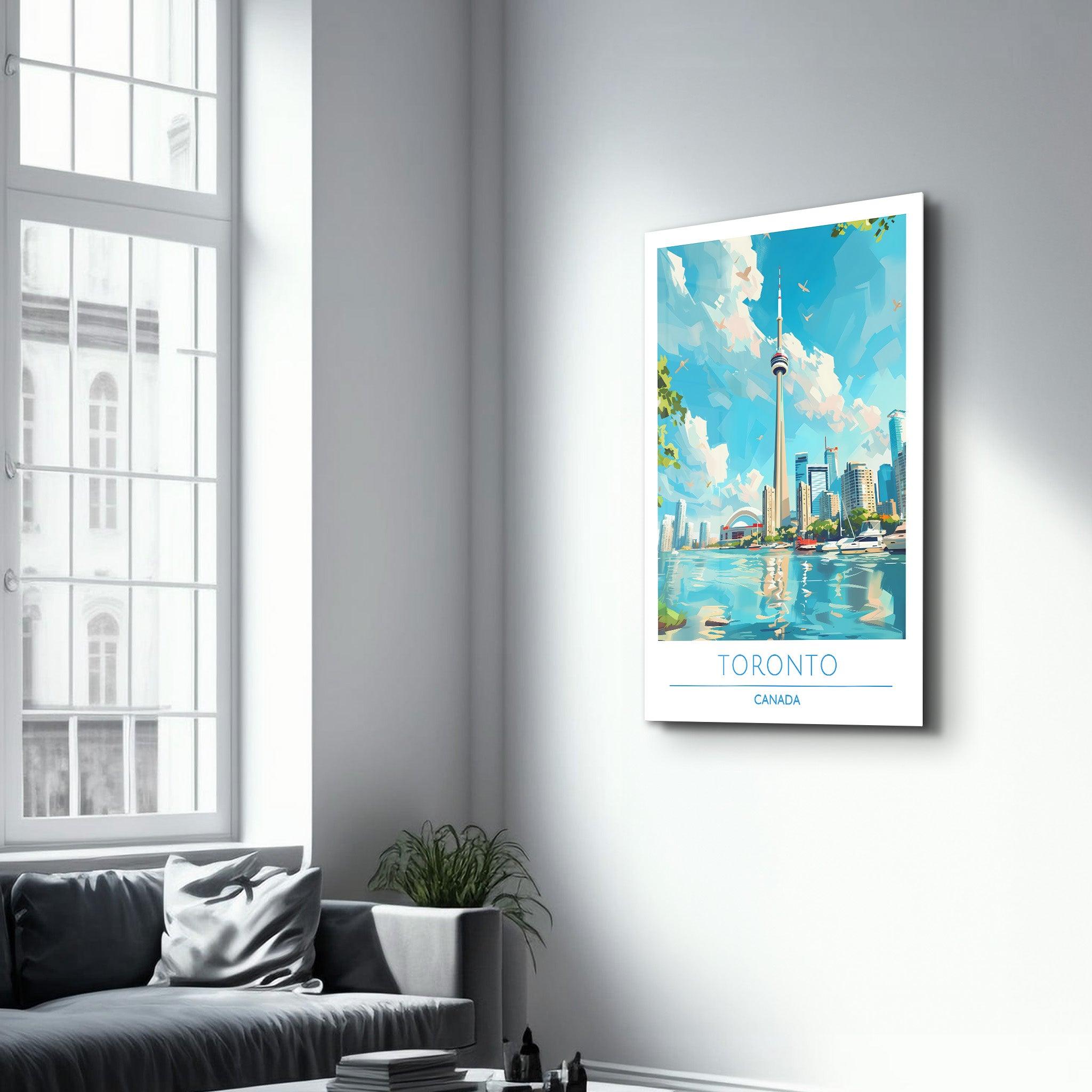 Toronto Canada-Travel Posters | Glass Wall Art - Artdesigna