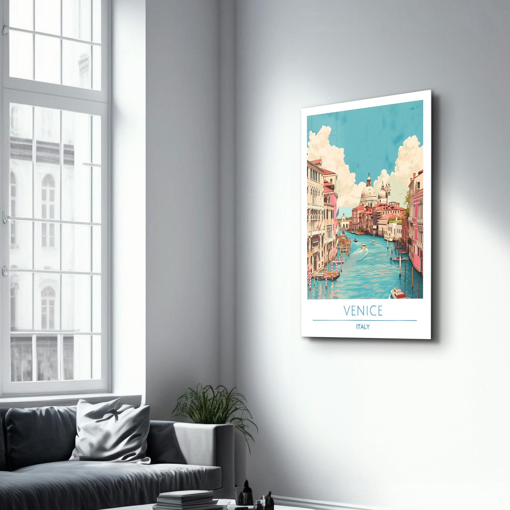 Venice Italy 3-Travel Posters | Glass Wall Art - Artdesigna