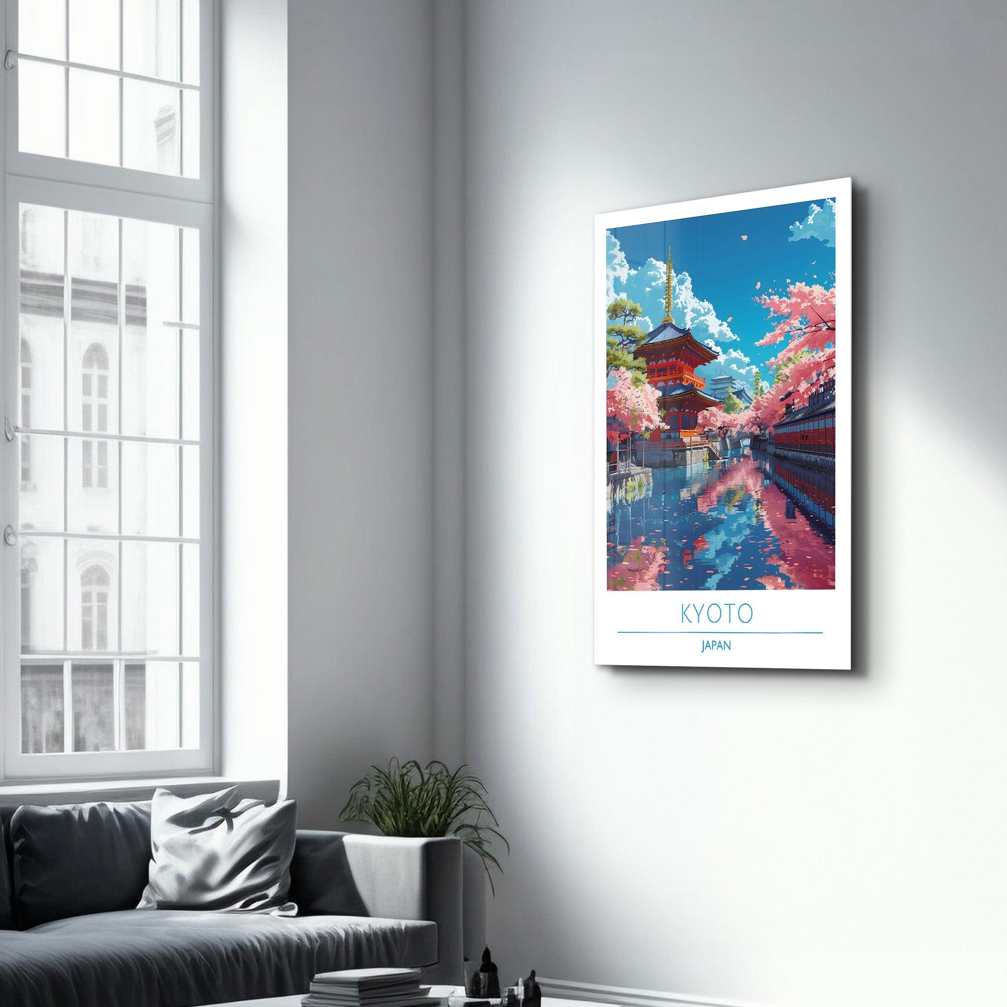 Kyoto Japan 2-Travel Posters | Glass Wall Art - Artdesigna