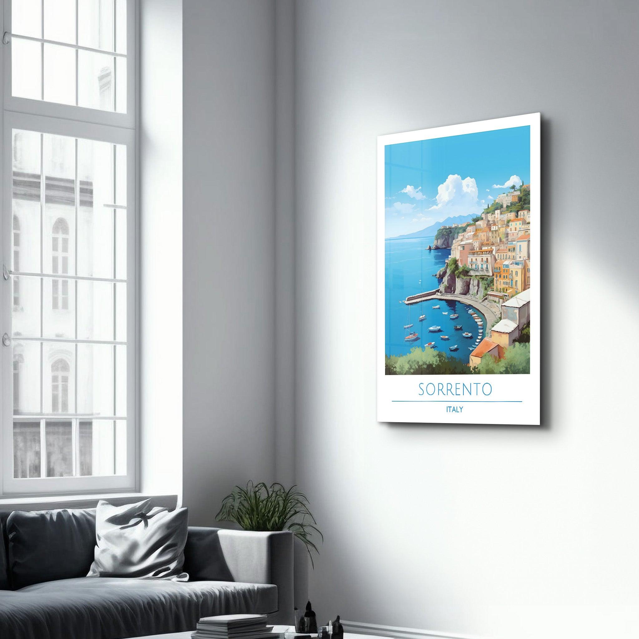 Sorrento Italy-Travel Posters | Glass Wall Art - Artdesigna