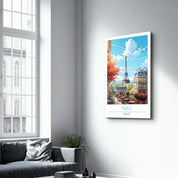 Paris France 3-Travel Posters | Glass Wall Art - Artdesigna