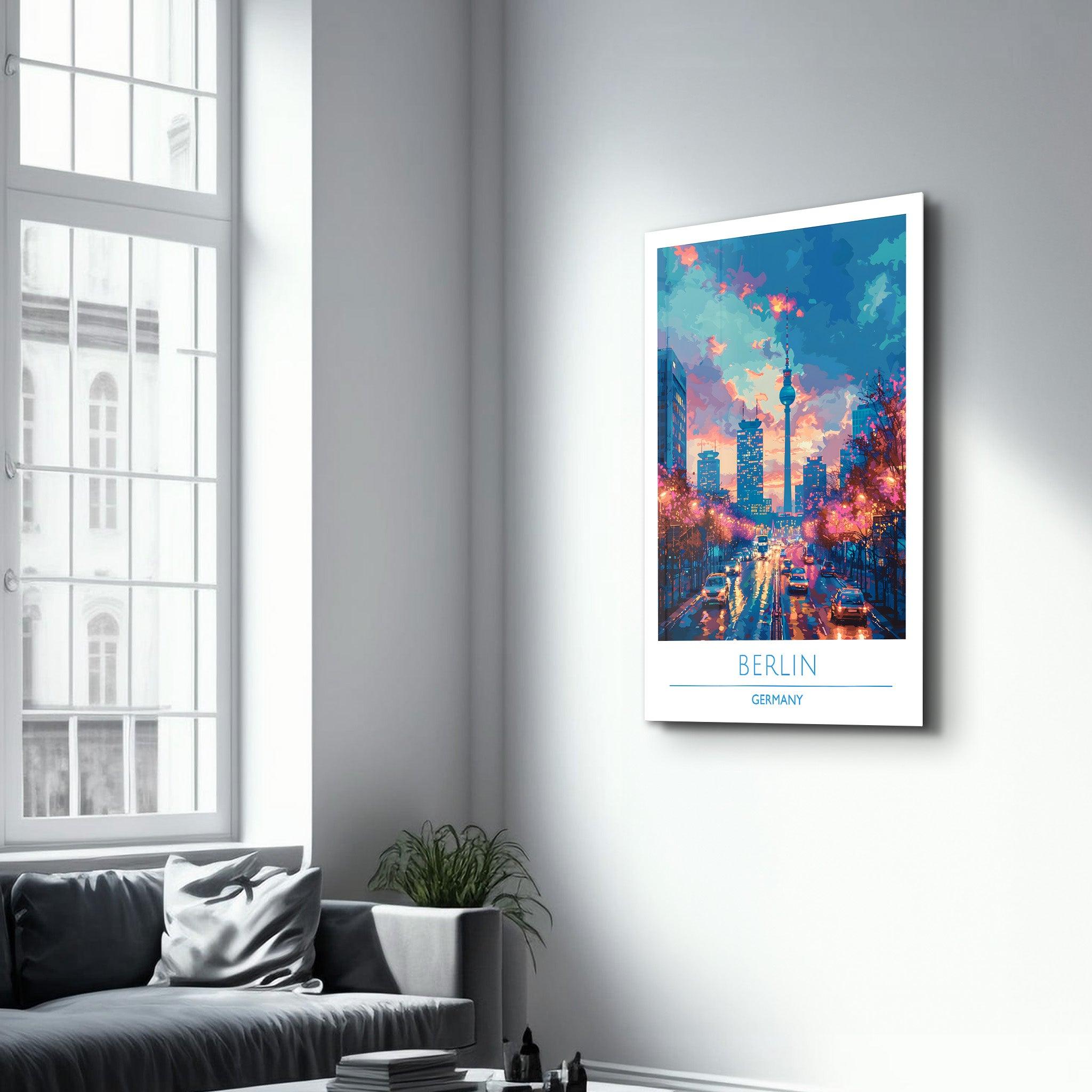 Berlin Germany 3-Travel Posters | Glass Wall Art - Artdesigna