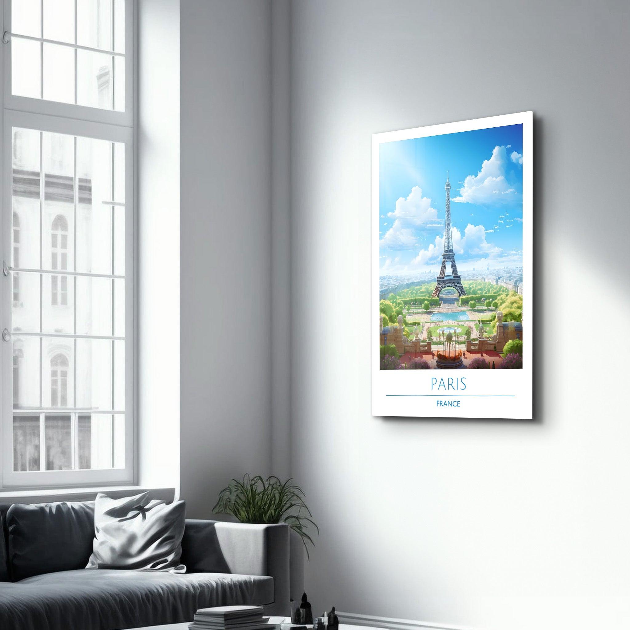 Paris France 4-Travel Posters | Glass Wall Art - Artdesigna